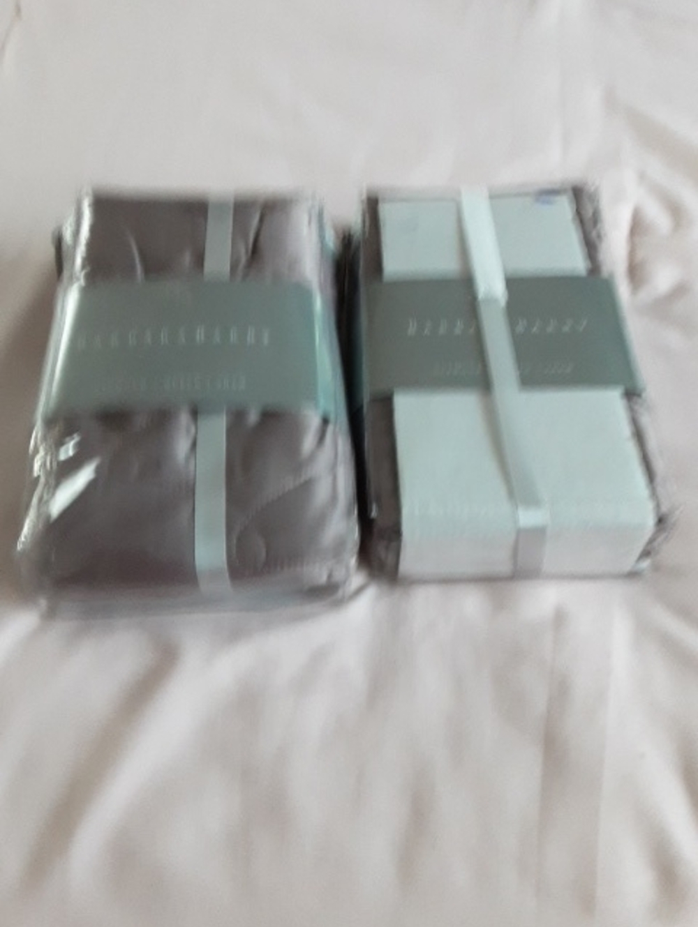 Home Bedding Quilted Pillow Set - Gray and Light Blue